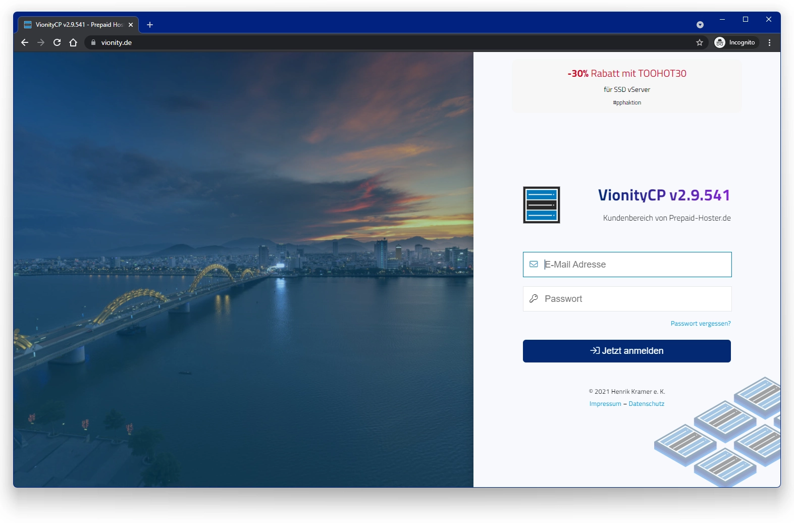 Vionity Webinterface