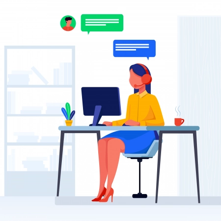Kundensupport im Chat, modern Kundensupport im Chat, modern