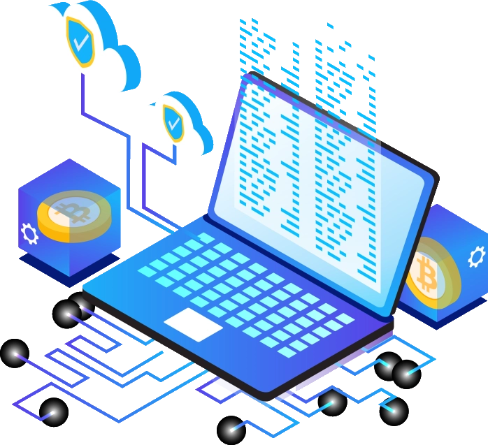 DDoS Schutz Cloud Illustration DDoS Schutz Cloud Illustration
